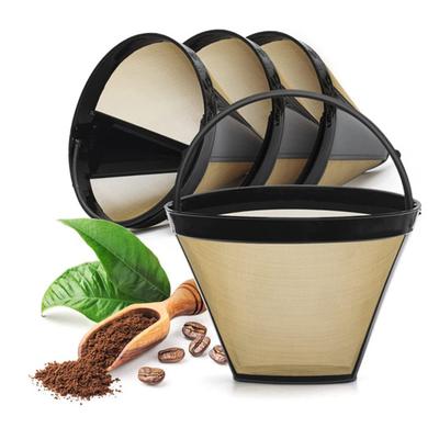 Фильтр для кофе из нержавеющей стали Yousheng для кофеварки, многоразовая заварочная машина со встроенной ручкой, мелкоячеистое ситечко для кофе без BPA, кофеварка