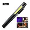 USB Rechargeable UV Flashlight 4 In 1(UV/LED/COB)Multifunctional Mini LED 4 Light Sources Pen Clip Flashlight with Indicator
