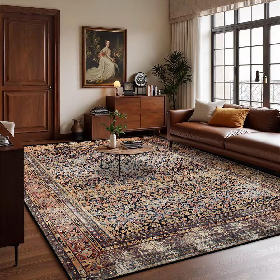 Ретро Богемный Персидский Роскошный Ковер для Гостиной Удобный Мягкий Нескользящий Коврик для Спальни Классический Придверный Коврик Моющийся
