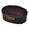 Tatsumiya Tight-Style Wood Grain Oval Bento Box, Large, Urumi, Tight Style, 52906