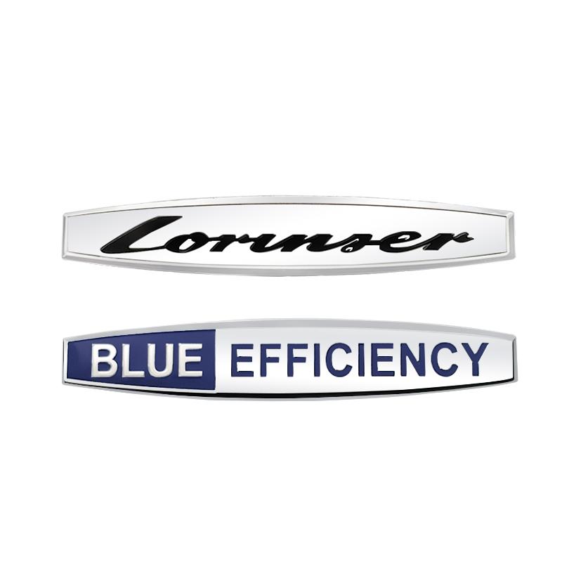 New 3D Aluminum alloy Blue Efficiency Emblem Badge Car Sticker Auto Decals Accessories For Benz Lorinser W203 W204 W211 W210 W124 TY4