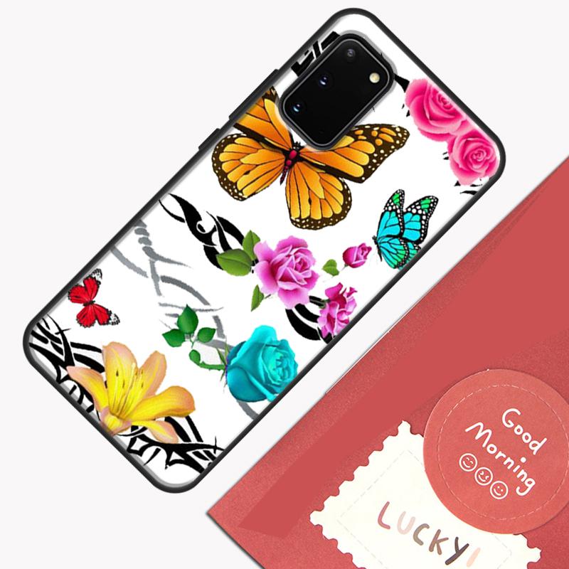 Butterfly Flower Phone Case For Samsung Galaxy S26 S25 Ultra S20 S21 S22 S23 S24 S10 Plus S25 FE Cover Shell