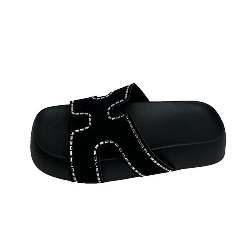 Корейская версия модных женских пляжных сандалий на море, женская уличная обувь 2025, новые летние повседневные шлепанцы высокого класса