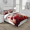 Комплект постельного белья с красной розой, набор пододеяльников с известным аниме, комплект постельного белья, двуспальная кровать, двуспальная кровать, односпальная кровать, дропшиппинг, подарок