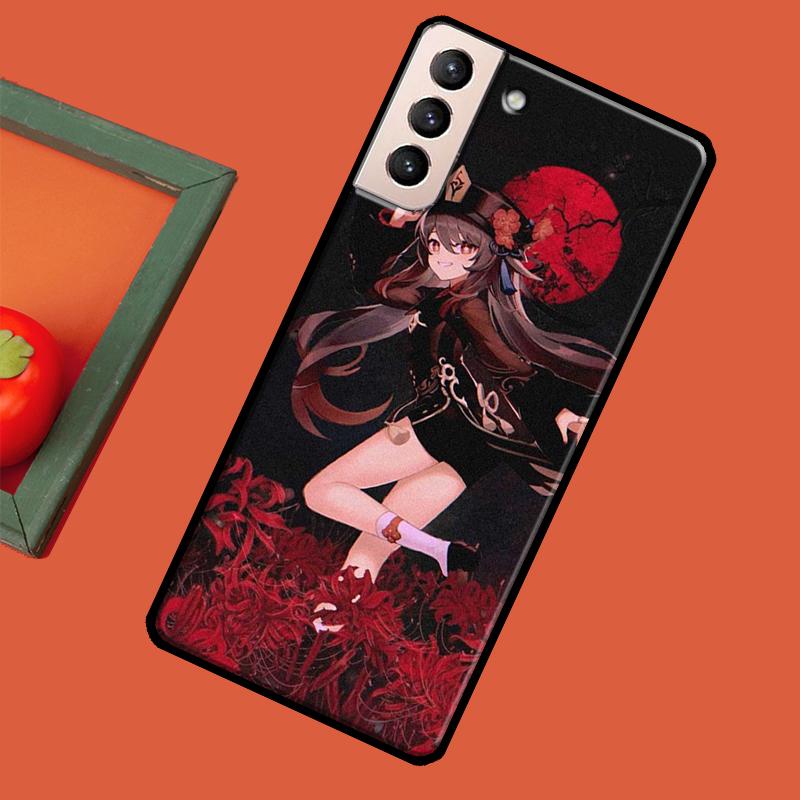 Genshin Impact Ху Тао Мягкий чехол для Samsung Galaxy S23 S22 S21 Ultra Note 20 Note 10 S8 S9 S10 Plus S20 FE