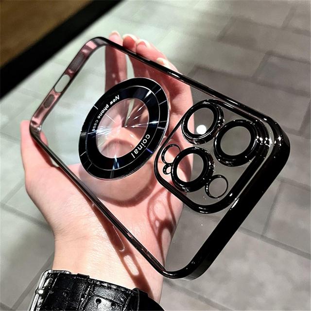 Роскошный магнитный прозрачный чехол для Magsafe с беспроводной зарядкой для Iphone 14 Pro Max Plus 12 13, жесткий защитный чехол для ПК