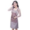 1PC Double Pocket Oilproof Kitchen Supplies Household Women Cartoon Apron Sleeveless Cleaning Aprons