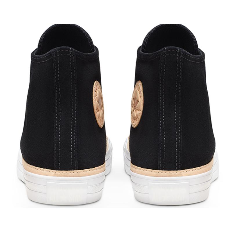 Converse Кеды Chuck Taylor All Star с отделкой из кожи Vachetta, высокие, эспадрильи, унисекс, черные и белые