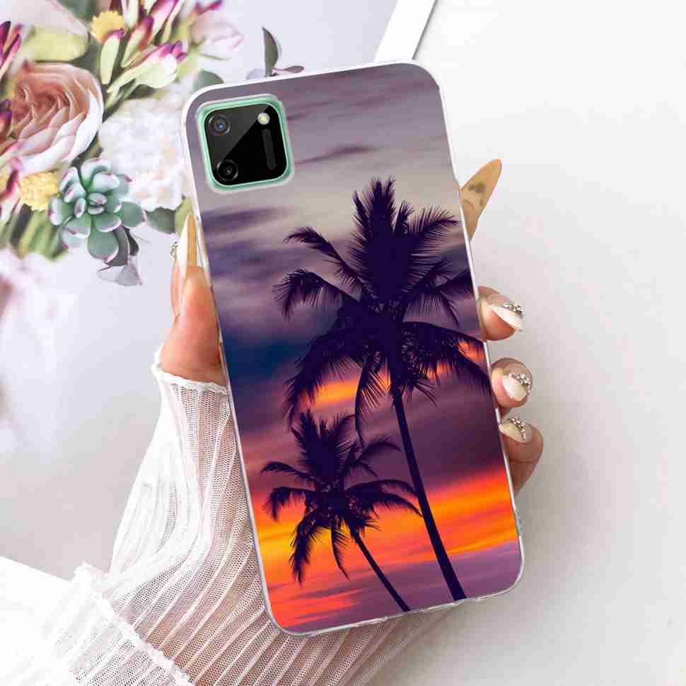 For Oppo Realme C11 Case RMX2185 Cute Cat Cartoon Soft Silicone Phone Back Cover For Realme C11 C 11 RealmeC11 2020 Case Capa