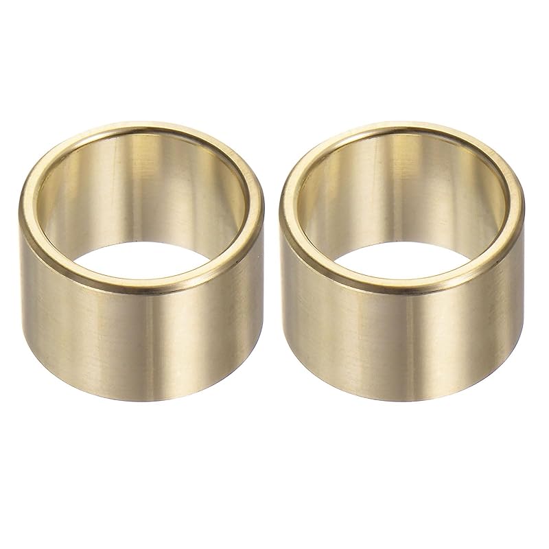 HARFINGTON 2pcs Sleeve Bearings 1/2" Bore 5/8" OD 1" Length Wrapped Oilless Bushings Brass Alloy for Transmission Conveyor Systems