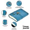 Кожаный ежедневник премиум-класса Vintage Journal с металлическим ключом и бумагой ручной работы (синий).5x7