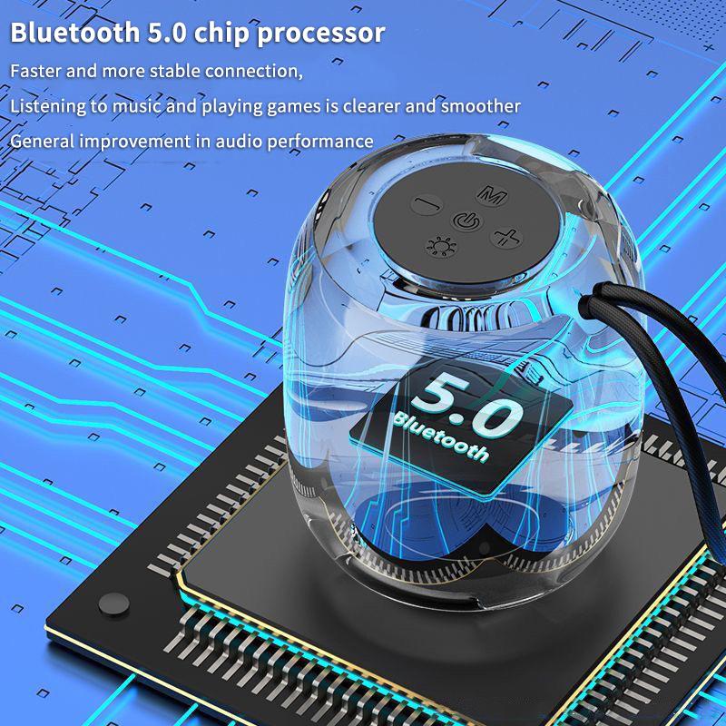 Беспроводной Bluetooth-динамик Водонепроницаемый RGB-цветная подсветка Стерео Звуковой эффект Бас Зарядка Портативный динамик