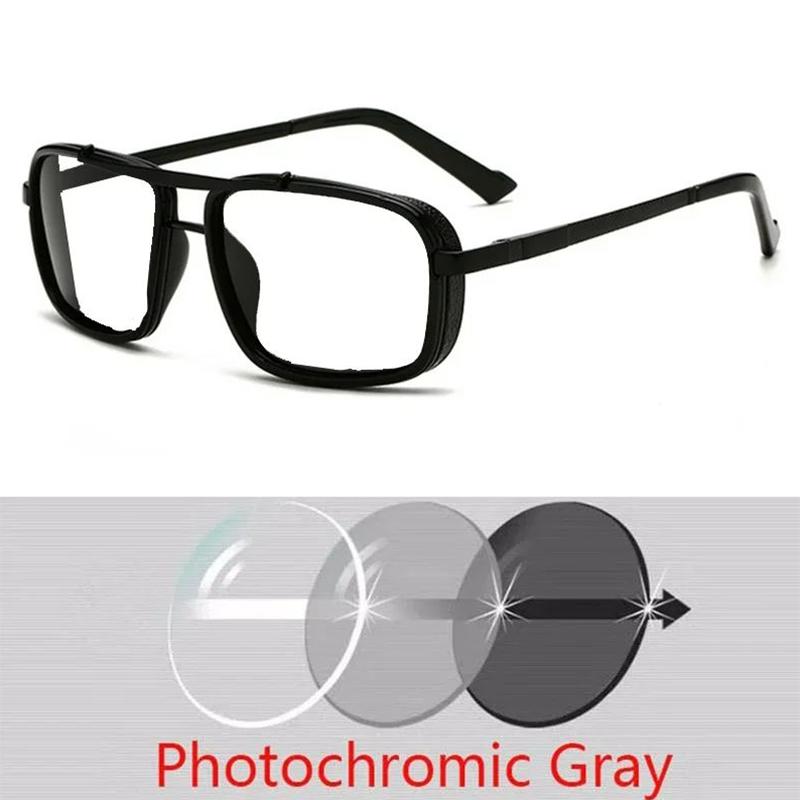 0 -0.5 -0.75 -1.0 До -4.0 Серый/Чайный Цвет Линз Очки для Зрения Мужские Миопия Линзы Очки Панк Солнцезащитные Очки