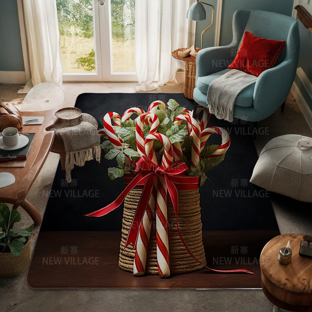 Ковер у входа в дом Домашний коврик у двери Гостиная Ванная Комната Ноги ванная комната Нескользящие коврики с водопоглощением для ванной Счастливого Рождества зима