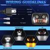 7 Inch LED Headlight Square Headlamp High Low Beam DRL Turn Signal Lamp for Off Road Vehicle