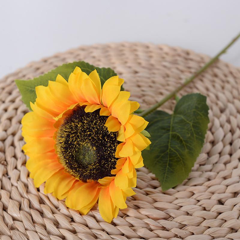 Bouquet Single Sunflowers Artificial Flower For Wedding And Decoration Home