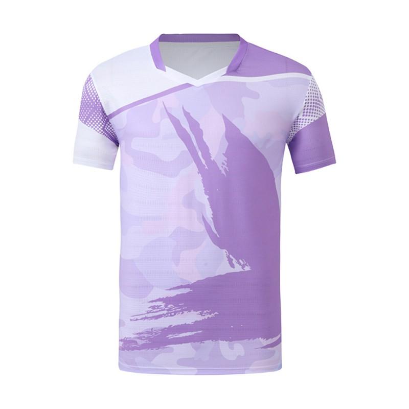 Unisex Badminton Shirt Short Sleeve Quick Dry Breathable Sport T-Shirt Men Women Kids Athletic Wear