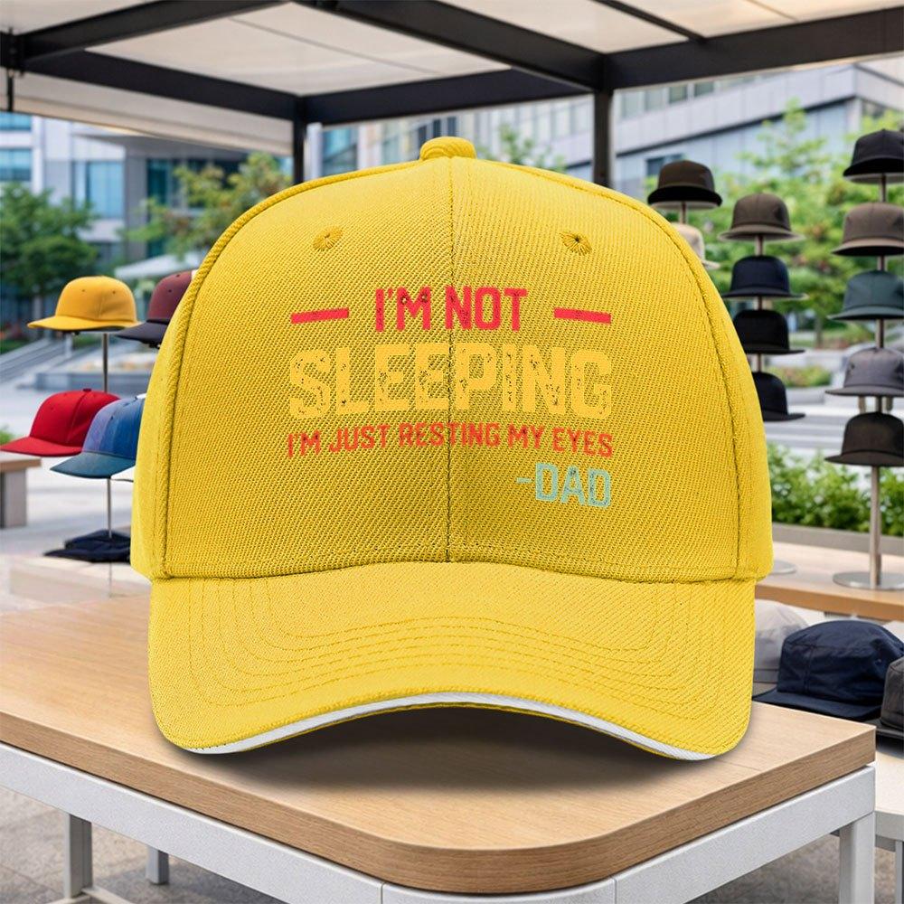 pc Funny Dad Quotes Baseball Cap with Humorous Sayings Adjustable Duckbill Hat Suitable for Outdoor Sports Cycling Music Fe