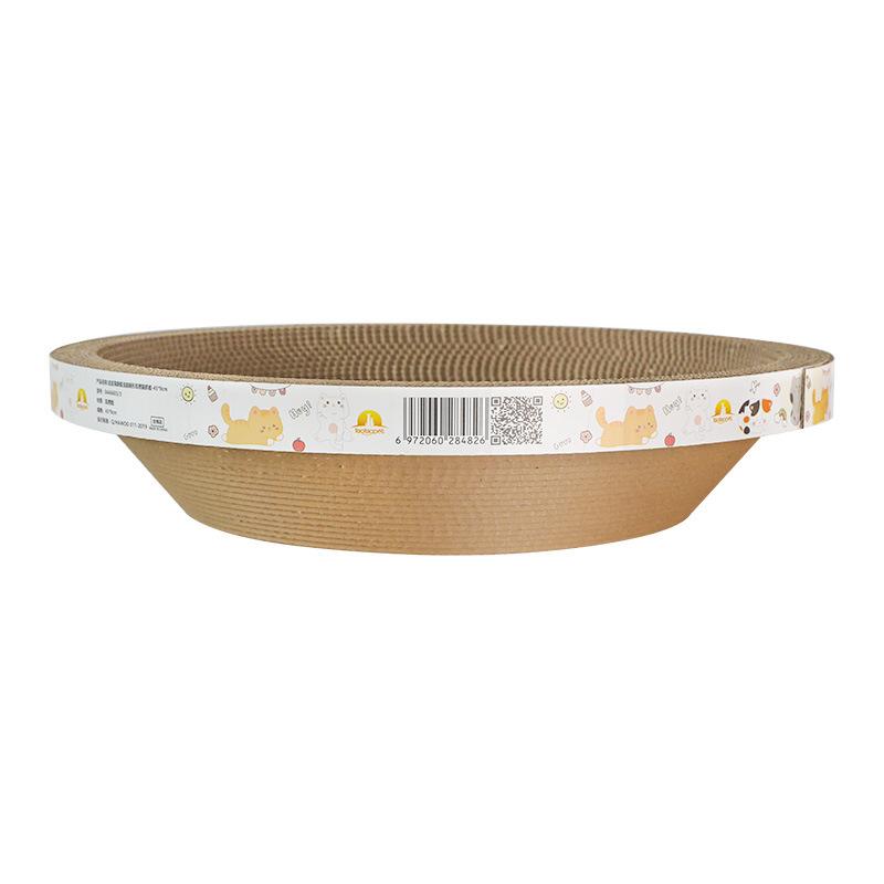 Круглая когтеточка Устойчивая к царапинам Игрушки для кошек Товары для кошек Тип миски Доска-когтеточка в виде лапы Кошачье гнездо