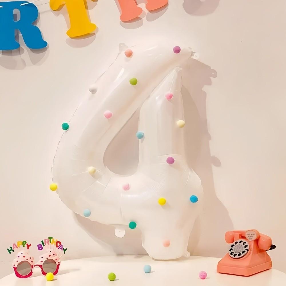 White Number 0-9 Balloons 32 Inch Birthday Party Decorations  Celebrating Birthdays