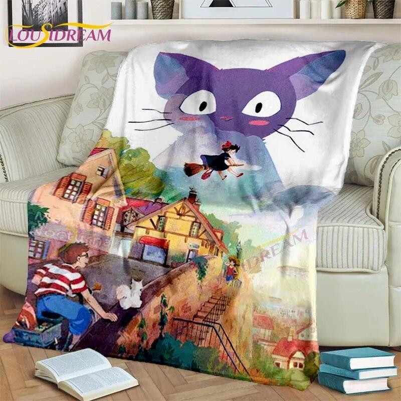 Одеяло в стиле аниме «Миядзаки», одеяло «Мой сосед Тоторо», одеяло «Унесенные призраками», фланелевое одеяло для спальни, гостиной, дивана