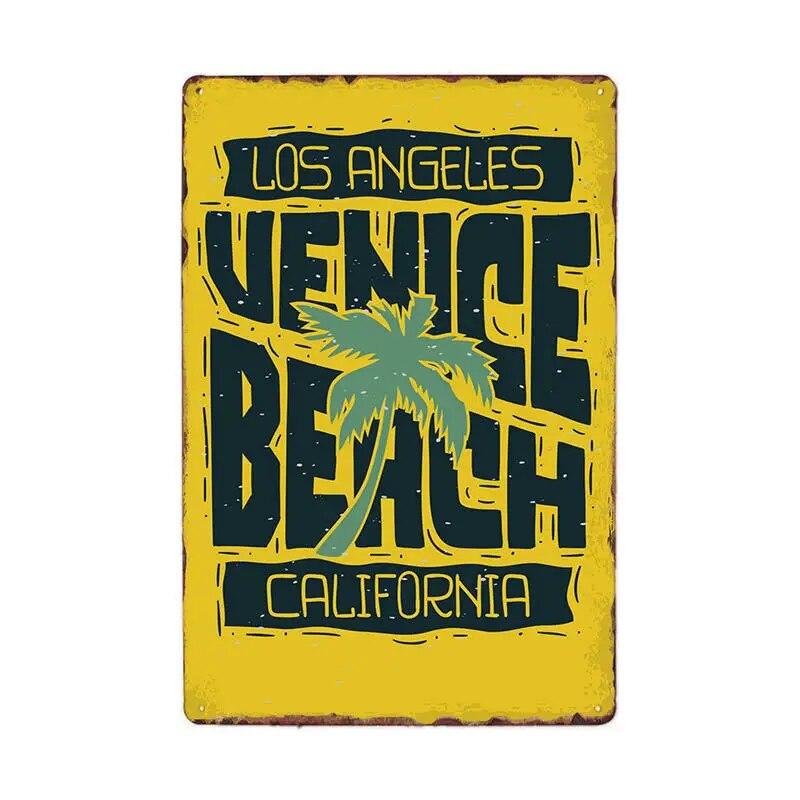 Винтажный постер для серфинга, летний жестяной знак для тики-бара, старый ржавый пляжный бар, ретро ржавая доска, металлические знаки 20x30 см