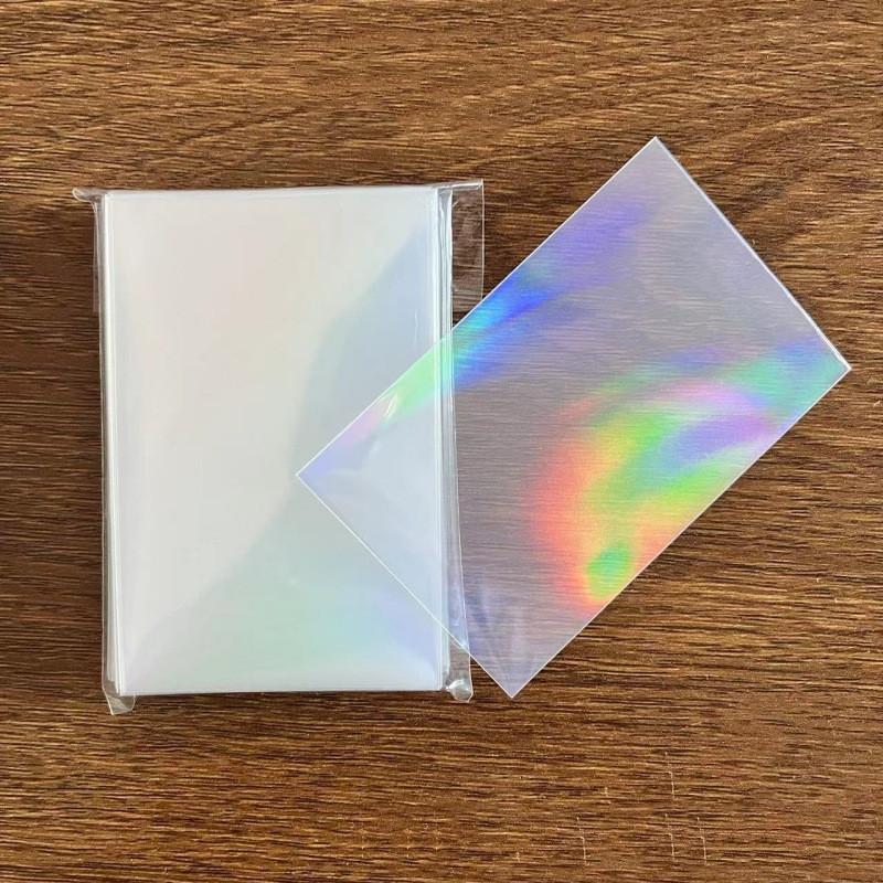 50 шт./лот, прозрачные рукава для карт, 5,7x8,6 см, маленькие звезды, лазерная мигающая карточка, защитный чехол для карт, защитная пленка