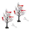Christmas Tree Light with Cardinals Glowing Vintage Tree Decor Red