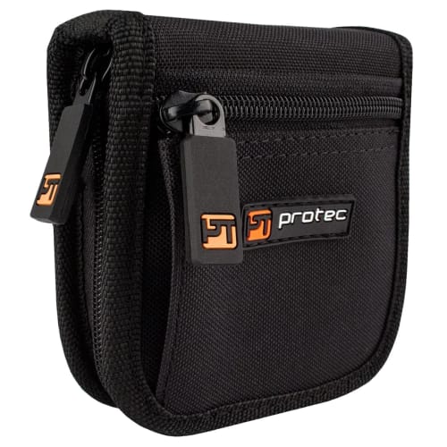 PROTEC Trumpet/Horn Mouthpiece Pouch, Holds 2 Mouthpieces, A220ZIP, Black