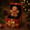 Quirky Party Conversation Starter Christmas Magic Pop-Up Gift Box, Cute Reindeer Santa Claus Gingerbread Prank Unexpected Interactive Box Reusable