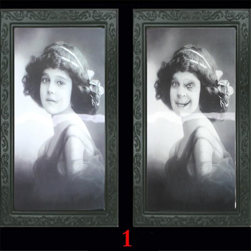 3D изменяющееся лицо привидение фоторамка украшения на Хэллоуин ужасы ремесла украшения для дома с привидениями реквизит для вечеринки на Хэллоуин