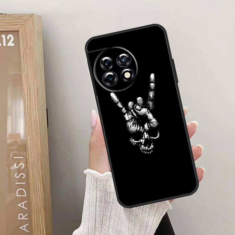 Чехол с изображением черепа в стиле рок-н-ролла для OnePlus 11 12 9 10 Pro 9R 10R 10T 12R OnePlus Nord N30 N20 N10 CE 4 2 3 Lite