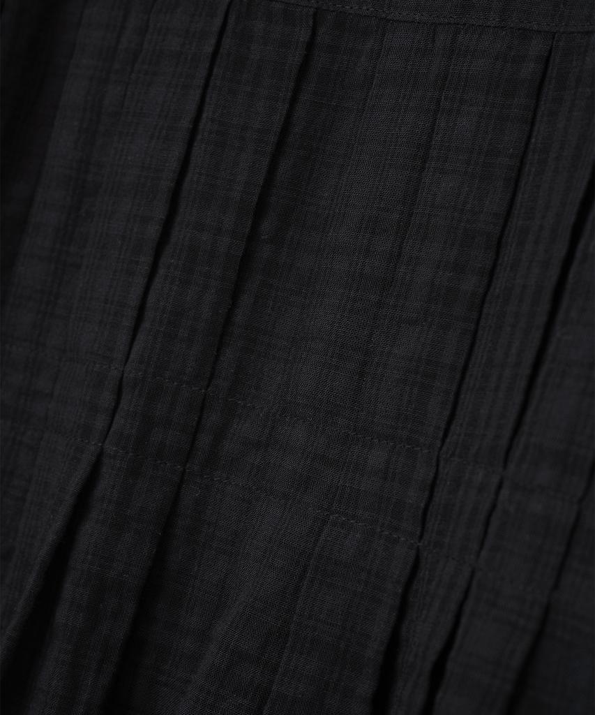 MILLO WOMEN Tuck Pleated Puff Blouse [Black]