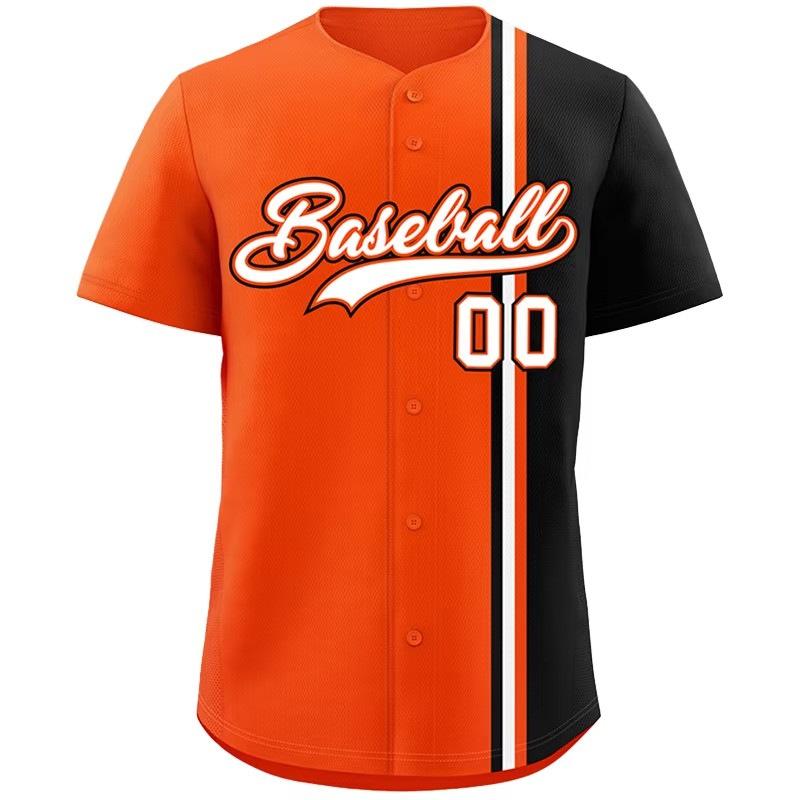 Trendy brand American baseball jersey short-sleeved cardigan Harajuku T-shirt street personality color matching jersey men's short-sleeved baseball
