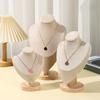 1PC Portrait Model Jewelry Stand Dresser and Window Beige Green Necklaces Portrait Necklace Holder Gift 2 Colors
