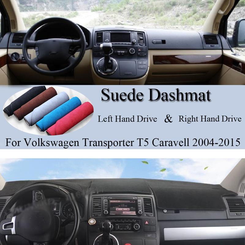 Для Volkswagen VW Transporter T5 Multivan 2004 - 2015 Замшевый Коврик на Панель Приборов Накладка на Панель Приборов Ковер Защита от Солнца Автоаксессуары