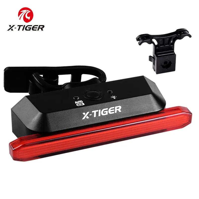 X-TIGER LED Bike Tail Light 6 Mode IPX5 Waterproof Super Bright USB Rechargeable Rear Bike Red Light Warning Bicycle Lights