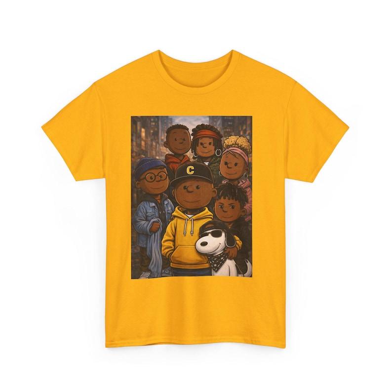 Charlie Brown Kids Group Illustration T-Shirt | Snoopy Dog, Diverse Friends Tee