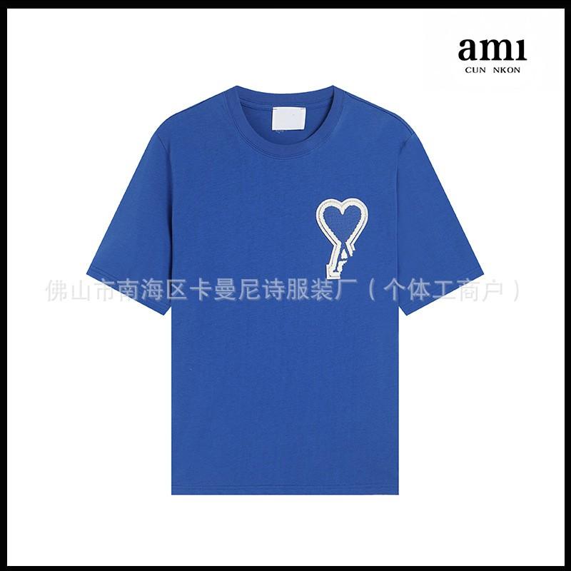 Unisex Cotton Short Sleeve T-Shirt Loose Fit Round Neck Heart Print Casual Tee 2025