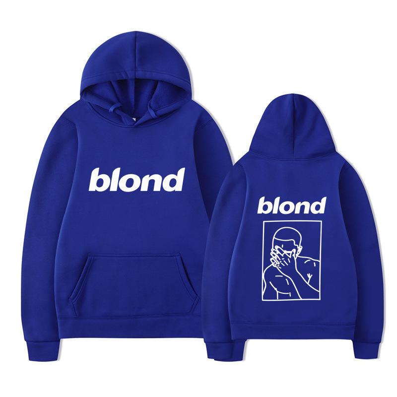 Blond Autumn And Winter Fleece Urban Casual Hooded Sweater
