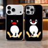 Милый Кавайи П-Пингвин Чехол для Телефона для iPhone 17,16,15,14,13,12,11 Plus,Pro Max,Цветной Серебристый Чехол для Телефона