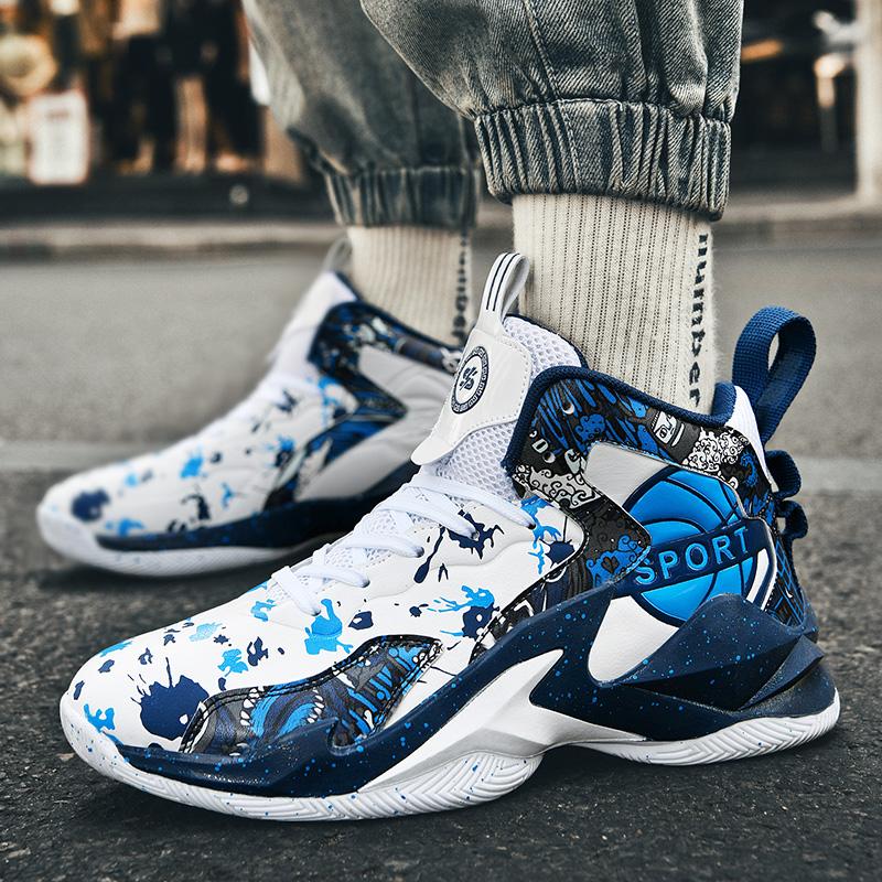 Мужские баскетбольные кроссовки, женские кроссовки, высокие спортивные кроссовки, тренировочные баскетбольные кроссовки, парные баскетбольные кроссовки, размер 36-45
