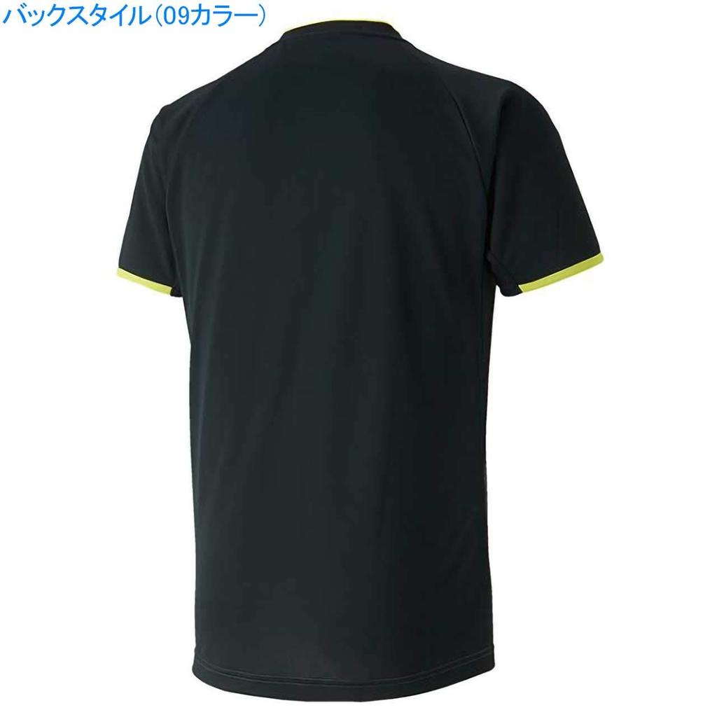 Теннисная одежда Игровая рубашка с коротким рукавом Slim Dynamotion Fit Sweat Absorbing Quick Dry Soft Tennis Badminton 62JA9007 Black Japan S to Japanese Size