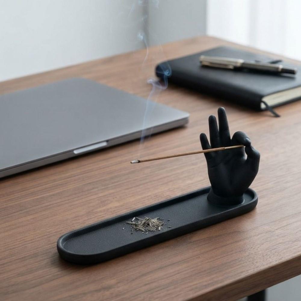 Decorative Hand Shape Incense Holder 3D Printed Hand Gesture Incense Burner Incense Tray Bedroom
