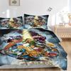 Link'S Epic Adventure Hyrule Print 3Pcs Bedding Setduvet Cover With 2 Bedropillowcase Home Birthday Gift