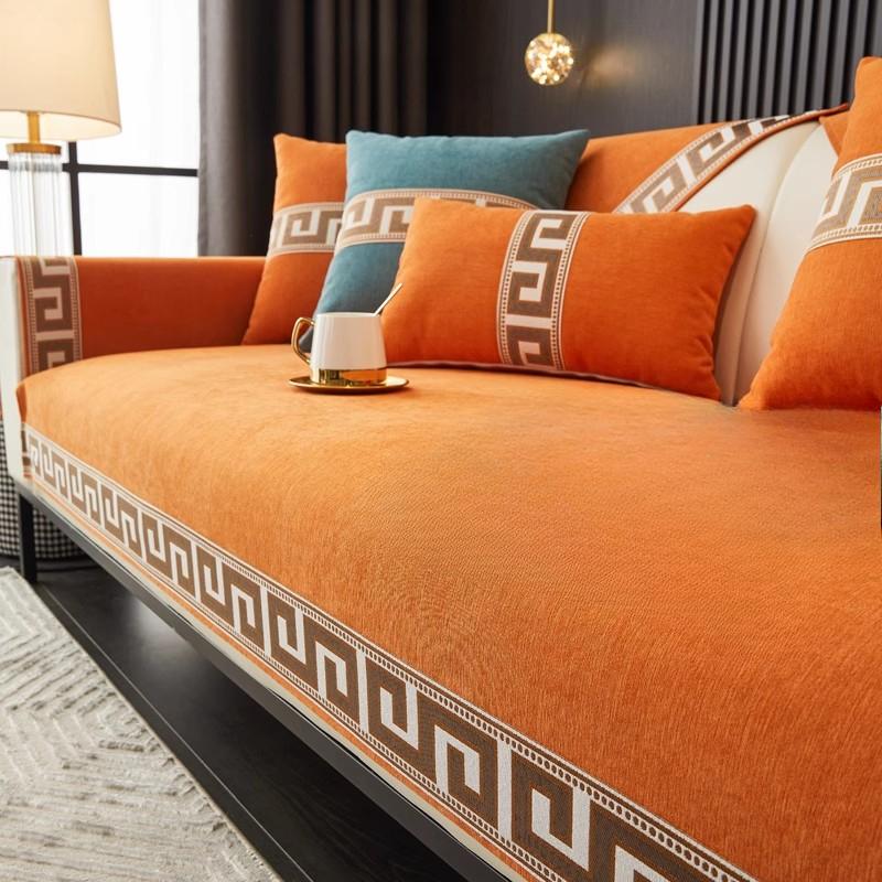 New Chinese Style Anti Slip Sofa Mat Chenier Four Seasons Universal Sofa Cover Sofa Cushion Cover Dust Cover Towel Couch Decor