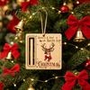 Decorative Gift Accessories for Friends Rustic Santa Reindeer Money Holder Ornament, Wooden Cash Card Creative Ornaments Clip with Slot, Christmas