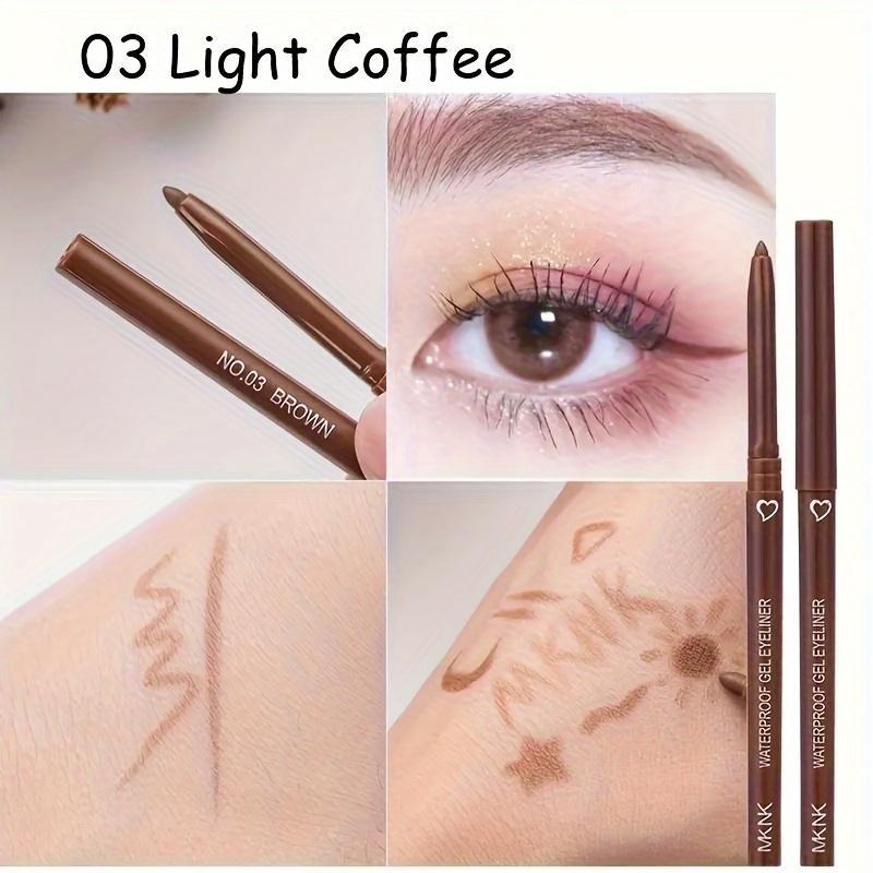 6 Colors of Smooth Waterproof Eyeliner, Automatically Retractable, Long-lasting and Smooth, Charming Eye Makeup