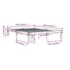 Solid Wood Bed White 135 x 190 cm