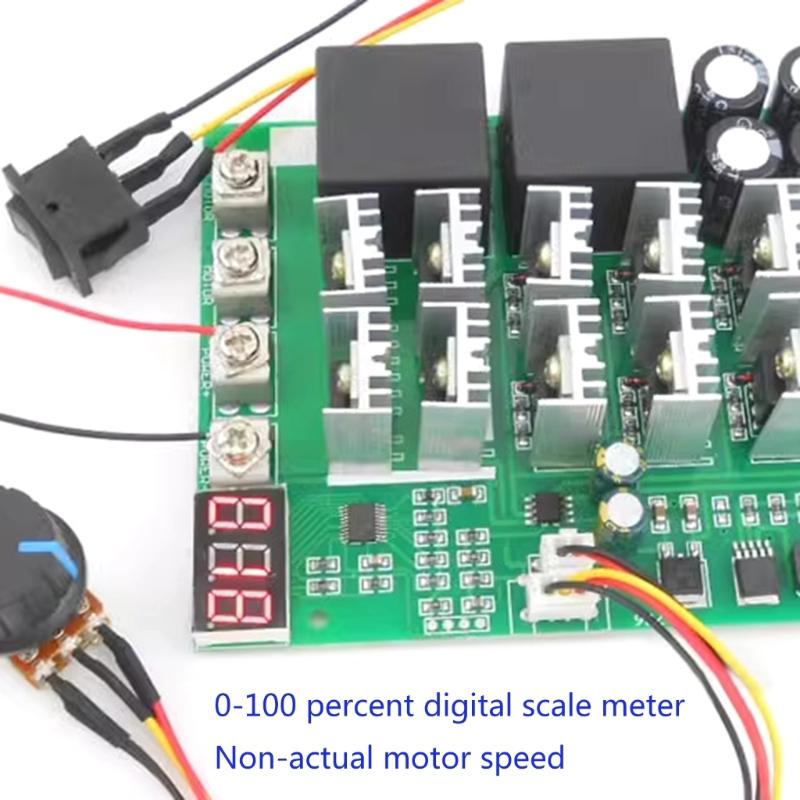 Portable Motor Control Double Direction Reversing Motor Switches Speed Controller 10-55V Achieve Accuracy & Efficiency